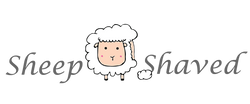 Sheep Shaved logo in between the words sheep and shaved