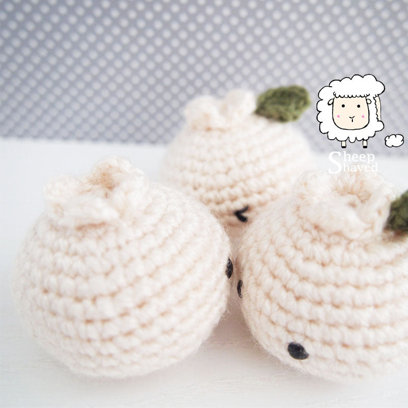 Crochet Dumpling Keychain Accessory - Finished Items