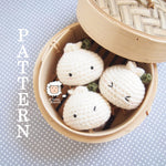 Crochet Dumpling Keychain Accessory Pattern