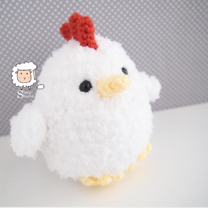 Fluffy Chicken Amigurumi - Made to Order