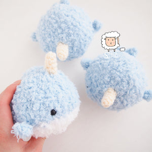 Fluffy Narwhal Amigurumi Plush