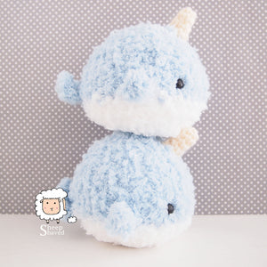 Fluffy Narwhal Amigurumi Plush