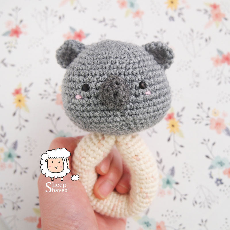 Koala Amigurumi Rattle - Made to Order