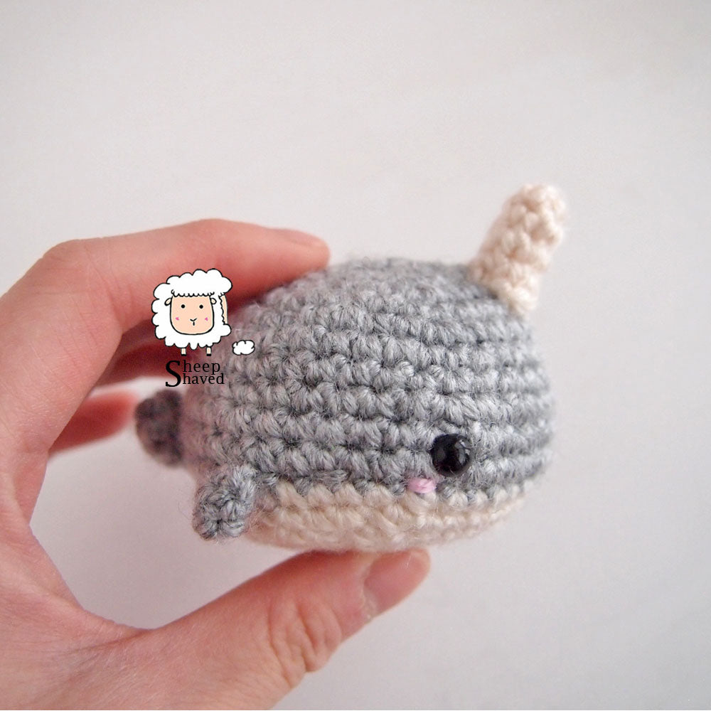 Narwhal Amigurumi Keychain Accesssory