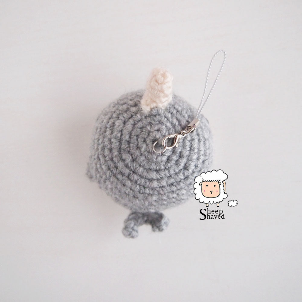 Narwhal Amigurumi Keychain Accesssory