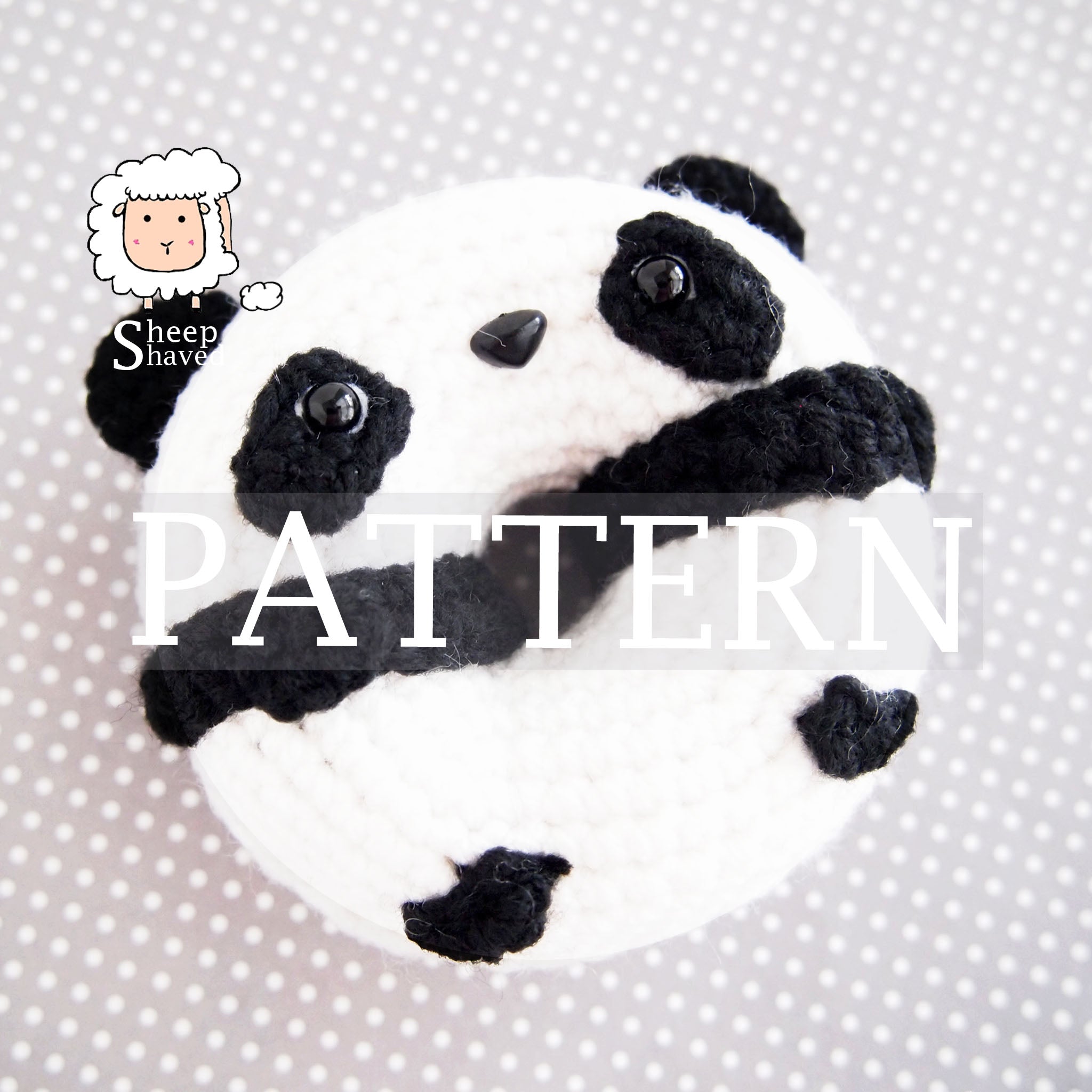 PDF PATTERN for Cute Panda Donut Amigurumi Toy